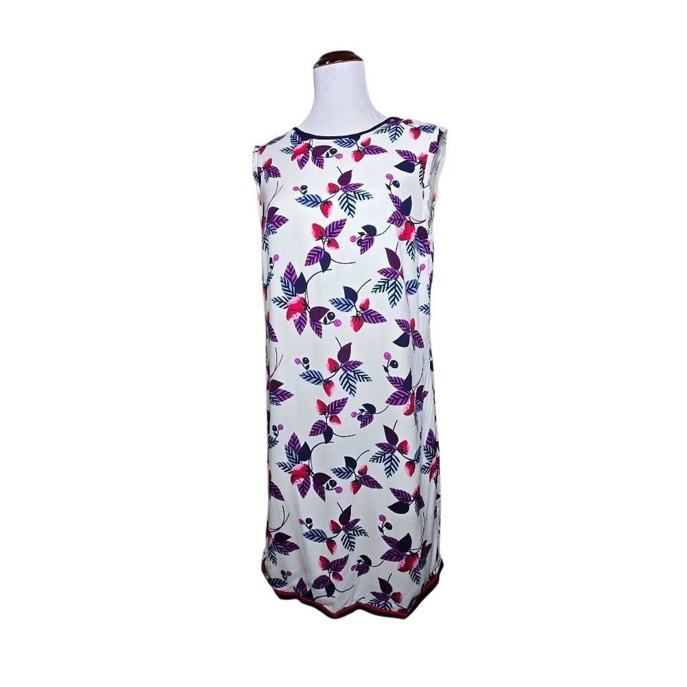 Tommy Hilfiger Floral Berry Strawberry Dress Sleeveless Lined Shift Pockets